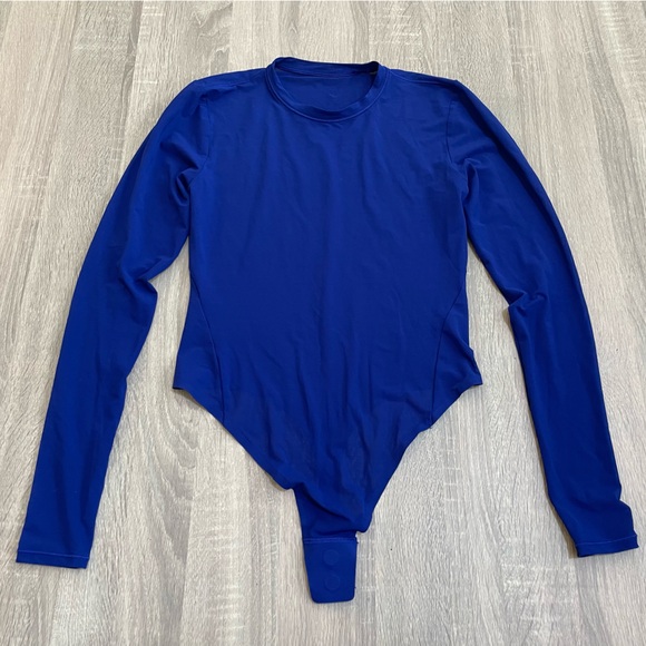LULULEMON Wundermost Nulu Mesh Long-Sleeve Crewneck Bodysuit - Blue - Picture 3 of 11